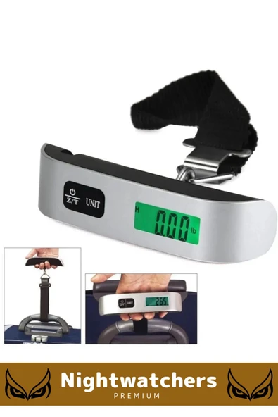 Deluxe Seyahat Bavul Ağırlık Tartı Dijital Lcd Ekran Çok Amaçlı Taşınabilir Bagaj Tartısı Max 50 Kg - 2