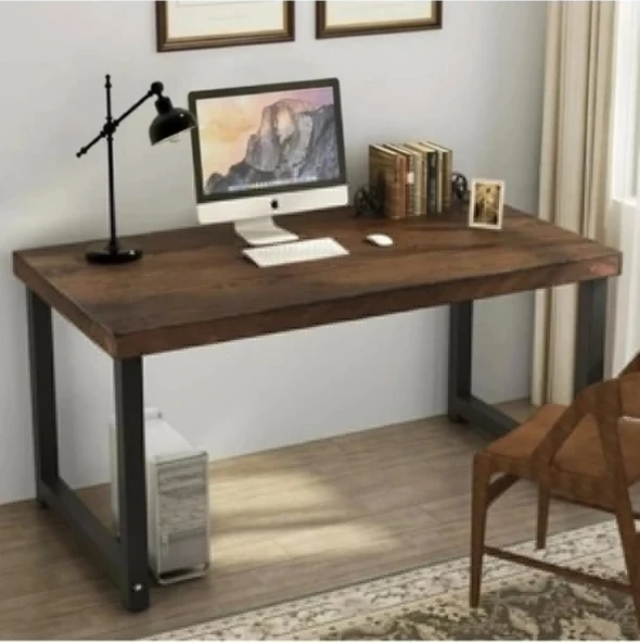KUZELA Ahşap Metal Ayaklı Çalışma Masası