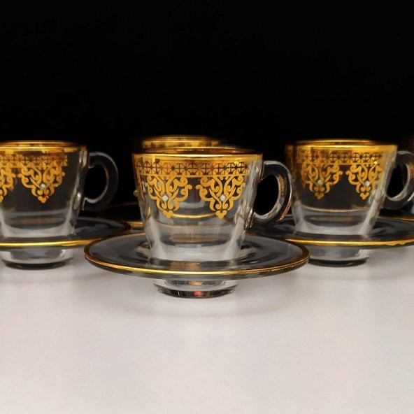 Paşabahçe Ottoman Gold Kahve Fincan Takımı-6 Kişilik