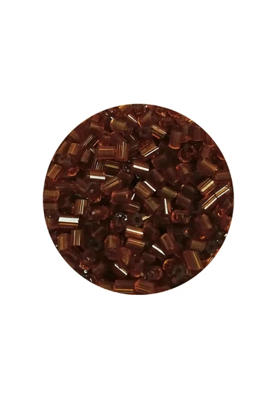 Kesme Cam Boncuk 2mm - 60 Gram - Şeffaf Açık Kahve - BNC391 - 2