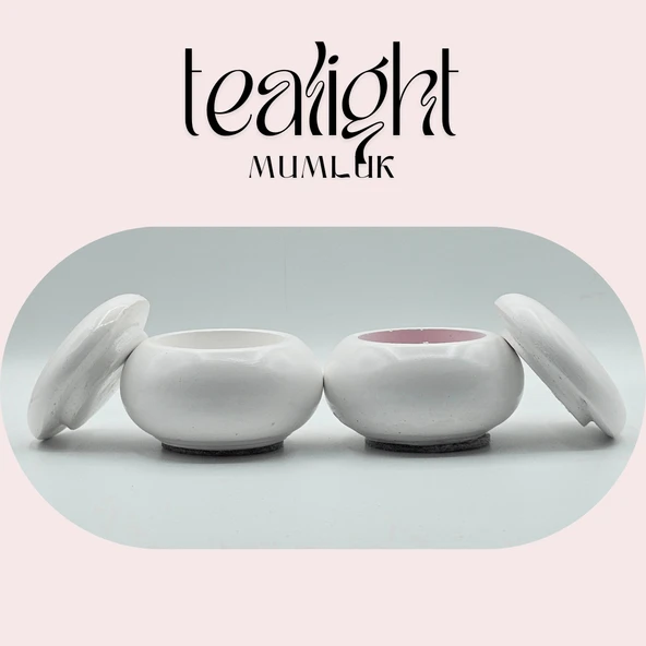 Aurora Dekoratif 2'li Mumluk Seti | El Yapımı | Tealight Mumluk - 2