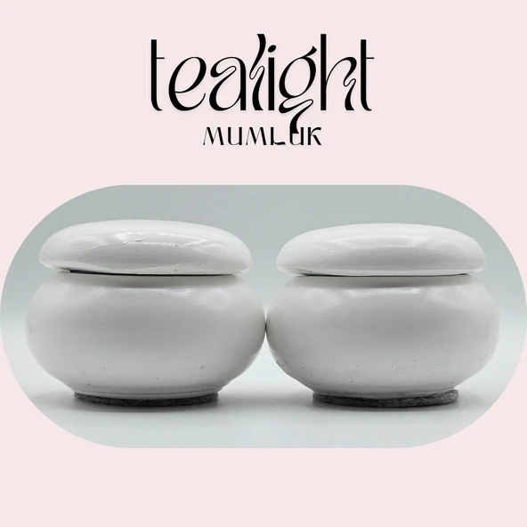 Aurora Dekoratif 2'li Mumluk Seti | El Yapımı | Tealight Mumluk - 5