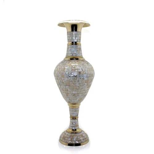 Periboia Pirinç Sedefli Vazo 35 Cm