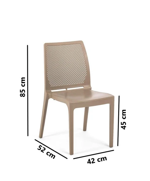 Omnipazar SY-2509 Plastik İcon Bahçe Koltuk Sandalye 4'lü Set - 6