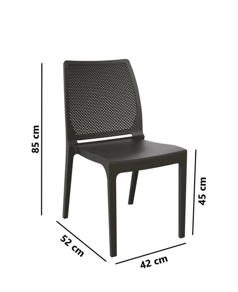 Omnipazar SY-2509 Plastik İcon Bahçe Koltuk Sandalye 4'lü Set - 2