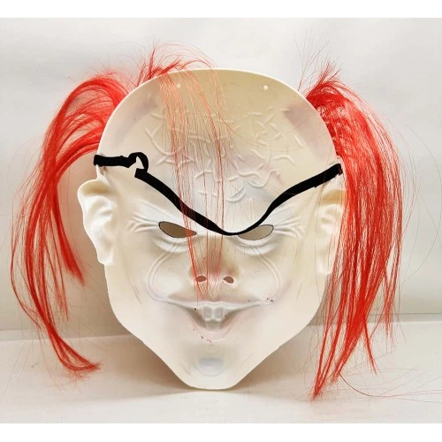 Periboia Kızıl Saçlı Joker Palyaço Maskesi - Resim 3