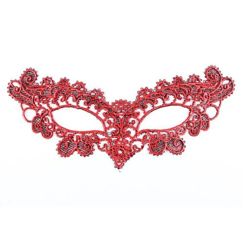 Periboia Kırmızı Dantel Masquerade Maskesi 6 No