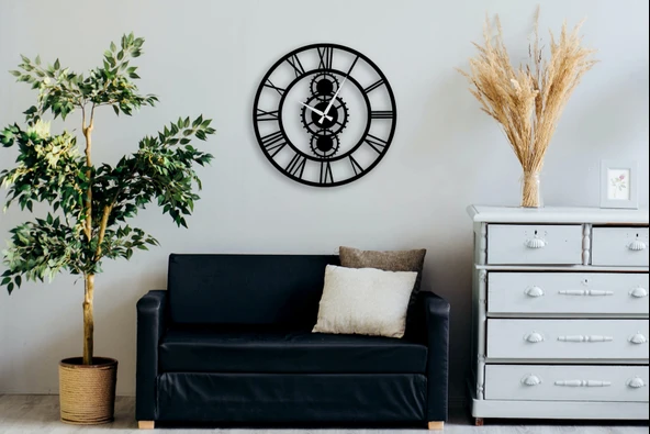 Eysa Ironpunk classic Dekoratif Metal Duvar Saat 50x50CM - 3