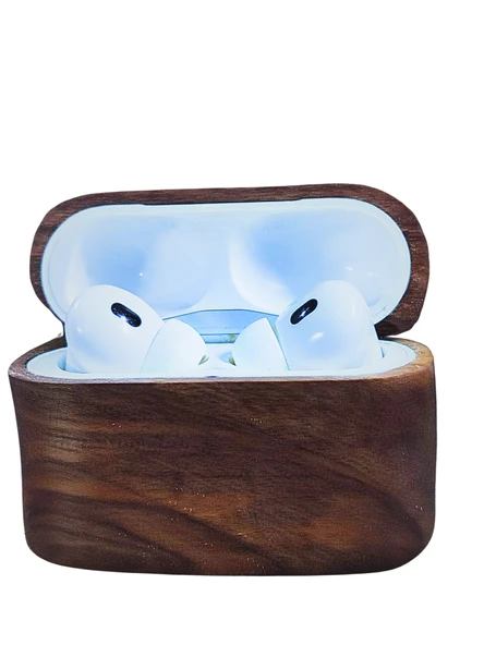 AirPods Pro (2. nesil) Kılıf Walnut Guard Pro Ahşap Kılıf