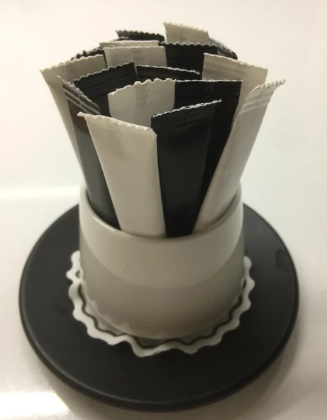 Stick Şeker Beyaz Ve Siyah Baskılı Şeker 3 Gr X 1000'li