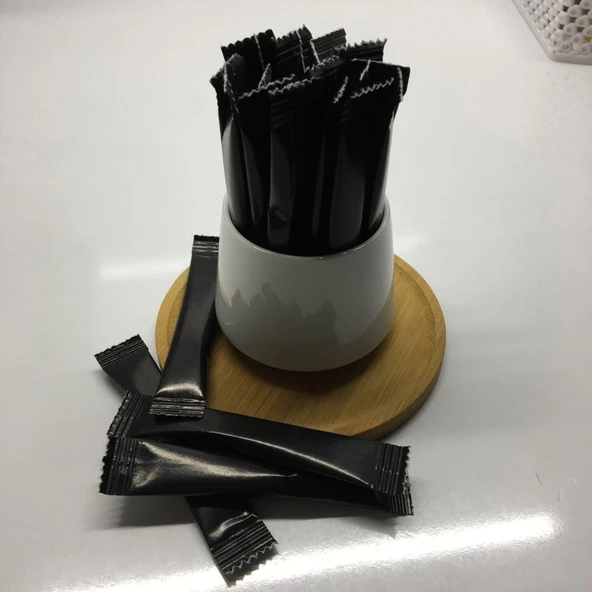 Stick Şeker Siyah Baskılı Stick Toz Şeker 3 Gr X 400'lü - 2