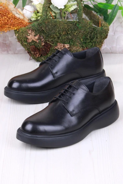 Mehmet Mete 1112 Gold Rahat Hakiki Deri Kalın Taban Erkek Ayakkabı - Resim 3