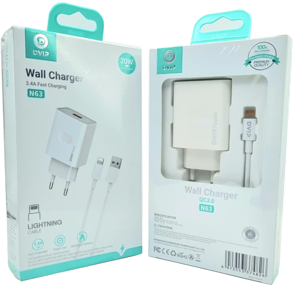 3.4A QC3.0 Usb İphone Şarj Aleti DVIP N63