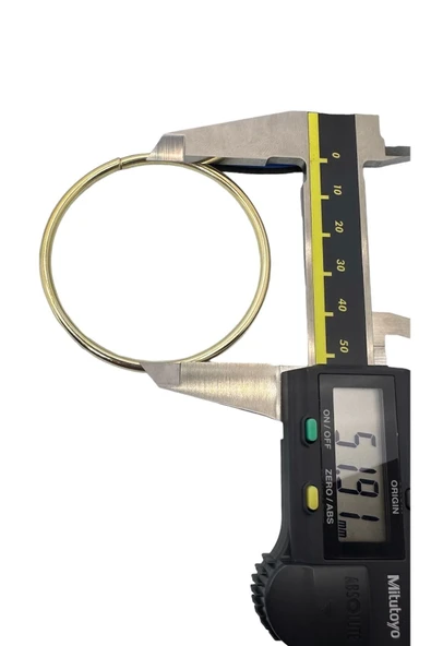 5 cm Yuvarlak Halka 100 adet  (GOLD Renk) nikah şekeri süslemesi halka aksesuar - 2