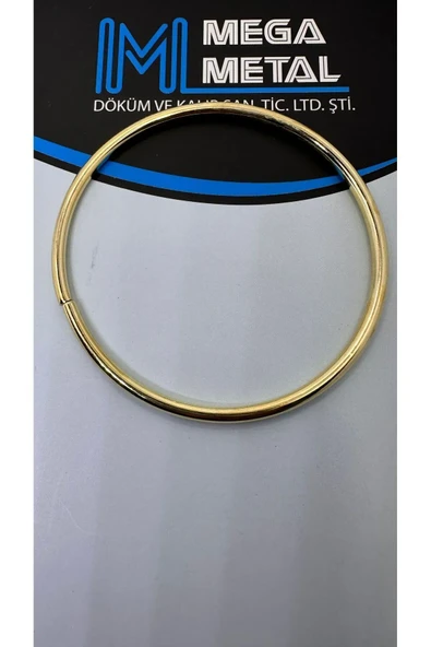 BUTİK CENTER 6 cm Yuvarlak Halka 100 adet  (GOLD Renk) nikah şekeri süslemesi halka aksesuar - 2