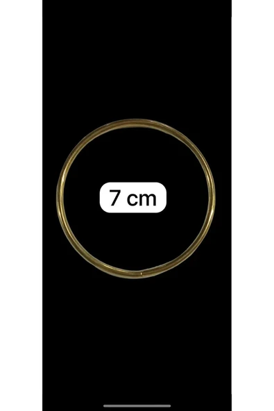 BUTİK CENTER 7 cm Yuvarlak Halka 100 adet (GOLD Renk) nikah şekeri süslemesi halka aksesuar - 3