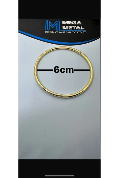 BUTİK CENTER 6 cm Yuvarlak Halka 100 adet (GOLD Renk) nikah şekeri süslemesi halka aksesuar