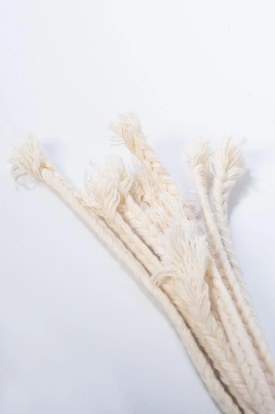 Pamuk İp Fitil No:20 ve Yapışkanlı Sehpa ( 15cm boy ) 20 Adet - Resim 5