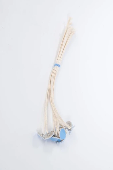 Pamuk İp Fitil No:18 ve Yapışkanlı Sehpa ( 15cm boy ) 20 Adet - Resim 3