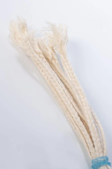 Pamuk İp Fitil No:16 ve Yapışkanlı Sehpa ( 15cm boy ) 20 Adet - Resim 5