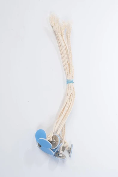 Pamuk İp Fitil No:16 ve Yapışkanlı Sehpa ( 15cm boy ) 20 Adet - Resim 3