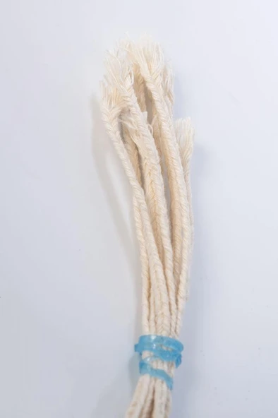 Pamuk İp Fitil No:10 + Yapışkanlı Sehpa ( 15cm boy ) 20 Adet - 5