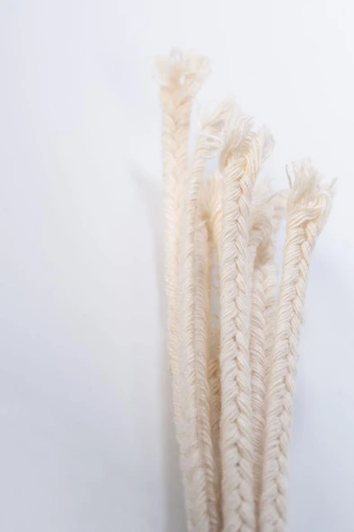 Pamuk İp Fitil No:18 ve Yapışkanlı Sehpa ( 15cm boy ) 20 Adet - Resim 5