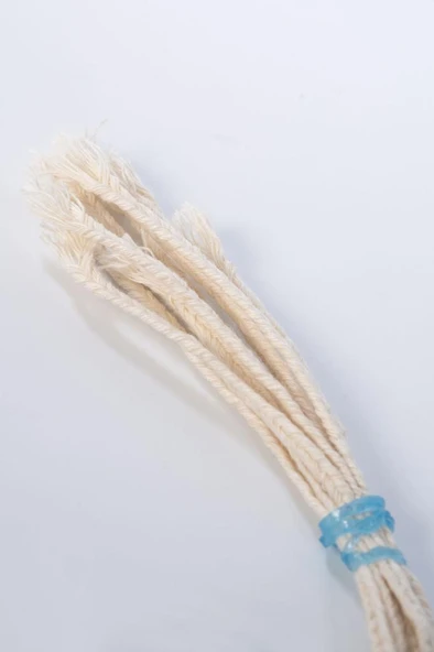 Pamuk İp Fitil No:14 + Yapışkanlı Sehpa ( 15cm boy ) 20 Adet - 5