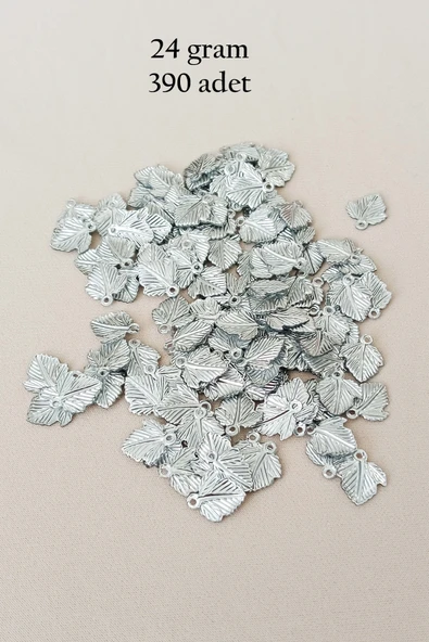 Oya Abiye Bileklik Kolye Pleksi Metalik Plastik Pul Gümüş Renk 24 gram 390 adet - BNC567