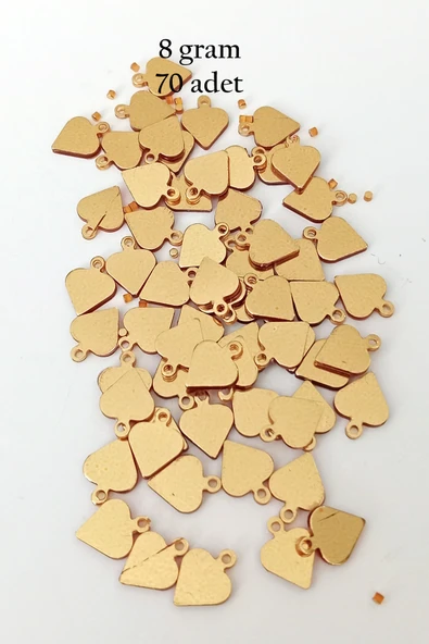 Oya Abiye Bileklik Kolye Pleksi Metalik Plastik Pul Altın Renk 8 gram 70 adet - BNC494