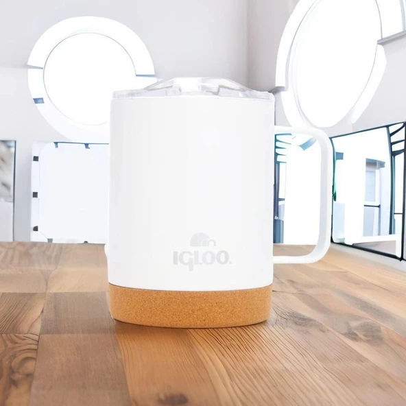 Çelik Mug Termos - Igloo - Cork - 350ml - Beyaz - 205696 - 7