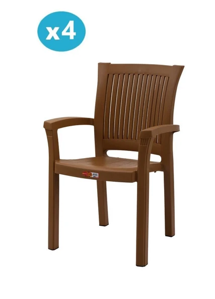Omnipazar SY-2515 Elite Plastik Bahçe Koltuk Sandalye 4'lü Set - 3