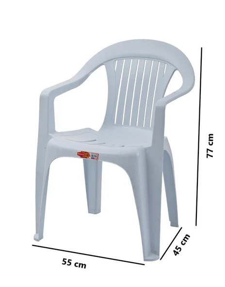 Omnipazar SY-2510 Plastik Bahçe Koltuk Sandalye 4'lü Set - 2