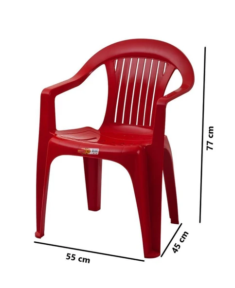 Omnipazar SY-2510 Plastik Bahçe Koltuk Sandalye 4'lü Set - 4