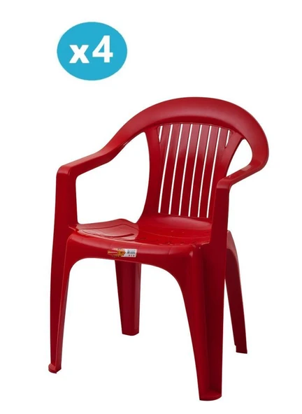 Omnipazar SY-2510 Plastik Bahçe Koltuk Sandalye 4'lü Set - 3