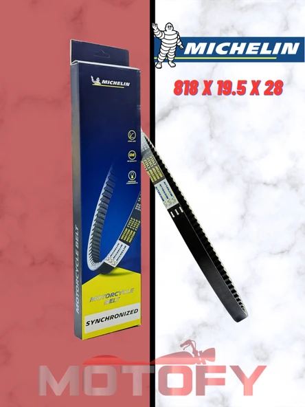 SYM FİDDLE YENİ KASA JET 4 TAHRİK KAYIŞI MICHELIN SOĞUTUCULU 815.5 x 22 x 30 TAHRİK KAYIŞI MICHELIN 818 x 19.5 x 28