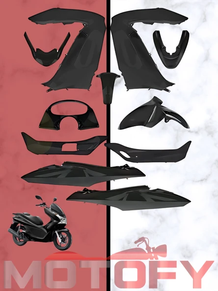 HONDA PCX 125  2011 2013 KAPORTA SETİ SİYAH A KALİTE ürün görseli