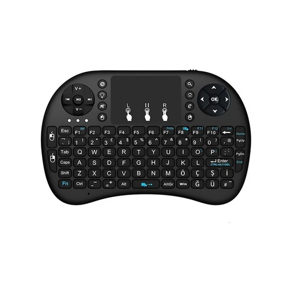 Technow Işıklı Kablosuz Mouse Özellikli Mini Türkçe Tv Uyumlu  Klavye - 2