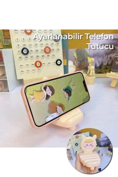 ARVALE Sevimli Telefon Tutucu | 3 Açı Ayarlanabilir Hayvan Figürlü Telefon Standı