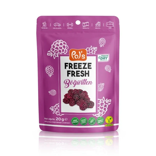 Nessiworld Pol’s Freeze Fresh Dondurularak Kurutulmuş Böğürtlen 20 g