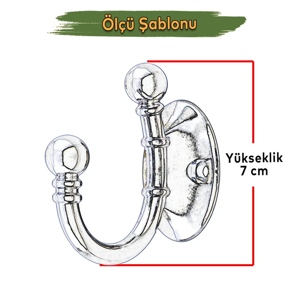 Vestiyer Dolap Askılık Askılığı Duvar Banyo Mutfak Elbise Çanta Askısı Askı Antik Sarı - 3