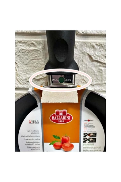 Jenisa Isı Göstergeli Teflon Kaplama 24 cm Kızartma Izgara Yumurta Sos Tavası - 4