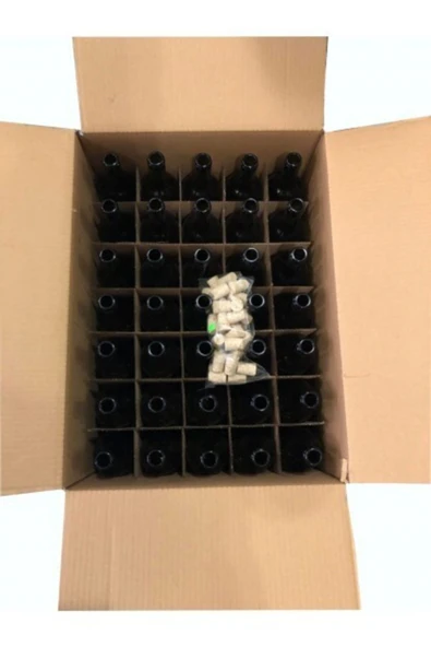 Jenisa 35 Adet 750 Cc Şarap Zeytinyağı Şişesi Konik Mantar Ve Temizleme Fırçalı - Resim 2