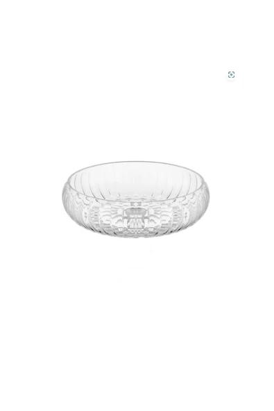 Jenisa El Yapımı Cam Büyük Salata Kasesi Linea Gövde Sunum Çanak 24x6.5 Cm - 2