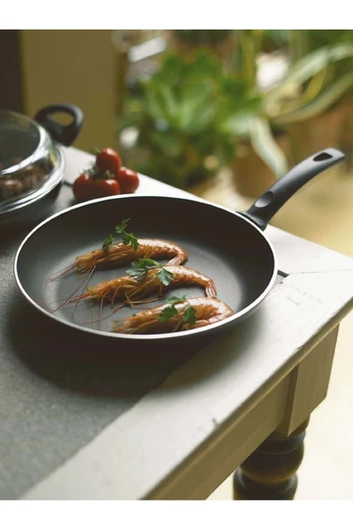 Jenisa Isı Göstergeli Teflon Kaplama 20 cm Kızartma Izgara Yumurta Sos Tavası