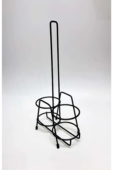 Jenisa 2 Li Metal Siyah Stand Yağdanlık Sosluk