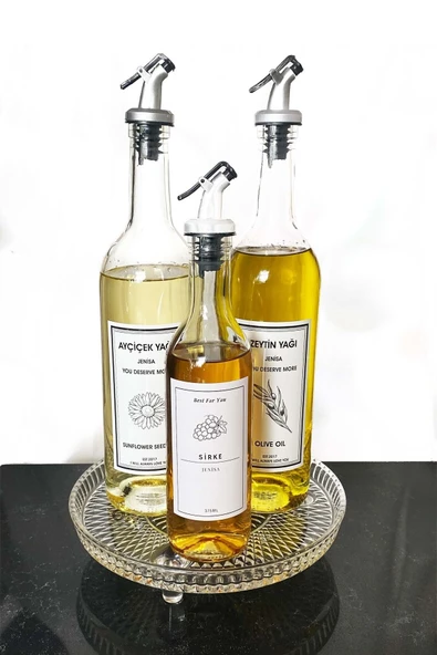 Jenisa Ayaklı Kristal Gövde Cam Lulu Sunum Tepsi Kase Çanak - 2