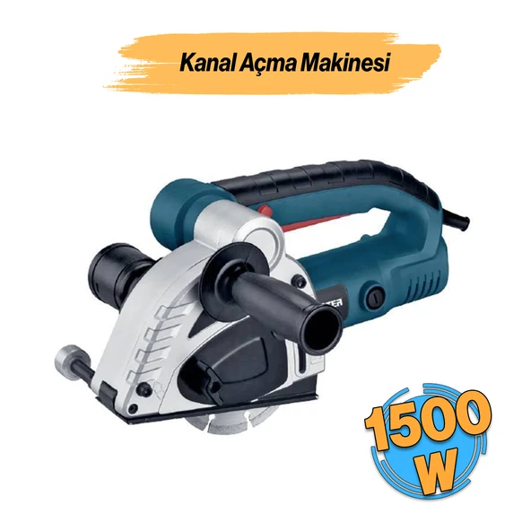 Proter Duvar Kanal Oluk Açma Makinası 1500 W Su Elektrik Tesisat Yolu Yuvası 125 mm Kesme Diskli