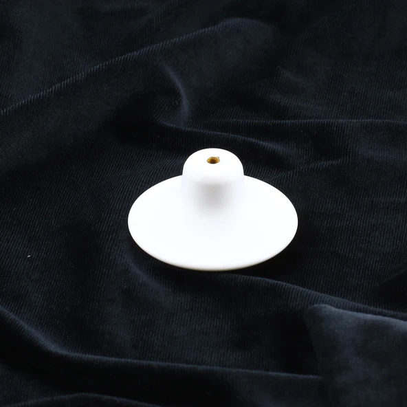 Bohem Beyaz Geniş Mantar Kulp Düğme 10 ADET Mobilya Dolabı Çekmece Mutfak Dolap Kulpu Kulbu Plastik - Resim 6