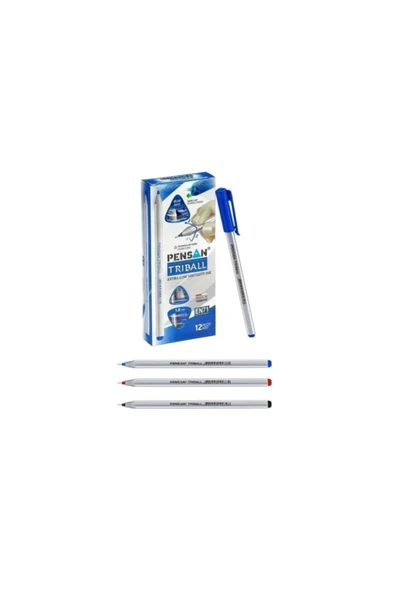 Tükenmez Kalem 1 mm 12 Li Paket 3 Farklı Renk
